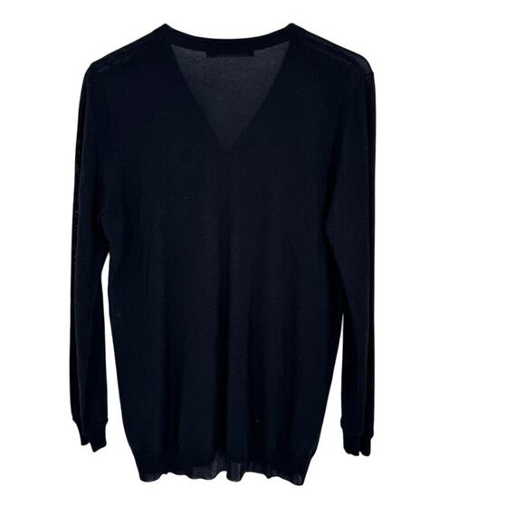 Jarbo Sweater Small Black 1 Cardigan Cotton Knit Hidden Button - Picture 3 of 7